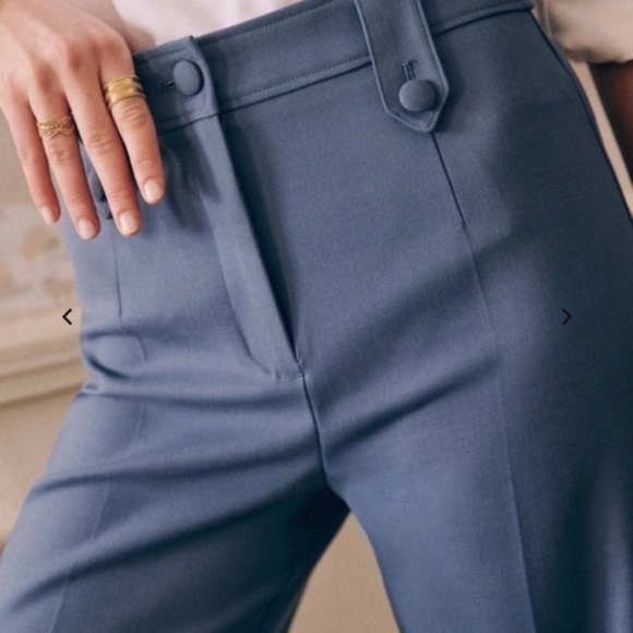Sezane Yves trousers in vintage blue - Picture 1 of 3